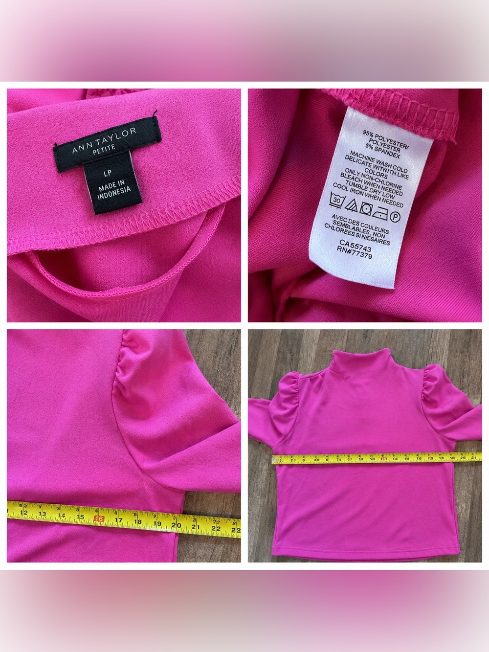 Ann Taylor Pink Long-Sleeve Blouse - Picture 8 of 11